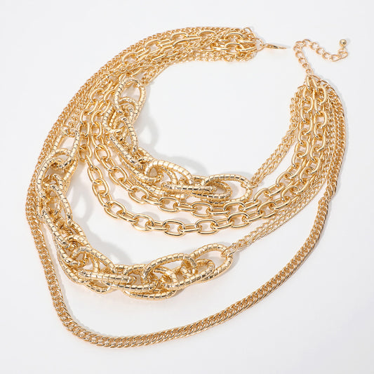 Chunky Multi Layered Statement Necklace
